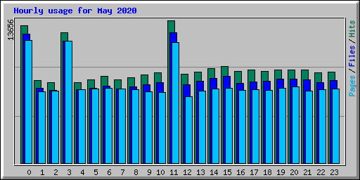 Hourly usage for May 2020