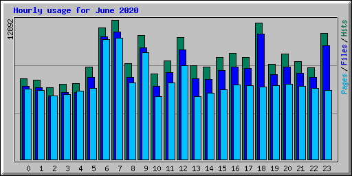 Hourly usage for June 2020