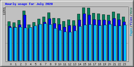 Hourly usage for July 2020