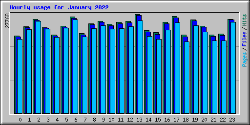 Hourly usage for January 2022