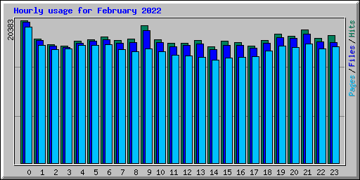 Hourly usage for February 2022