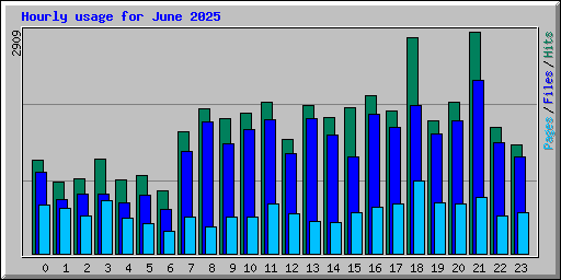 Hourly usage for June 2025